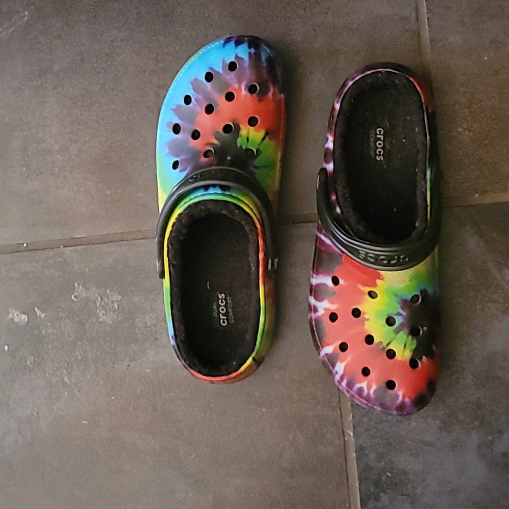 Crocs Classic Clogs Multi Color Tie Dye 11M/13W Unisex - Picture 2 of 6